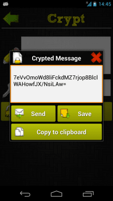 Screenshot of the application AndCrypter - #2