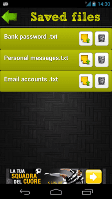 Screenshot of the application AndCrypter - #4