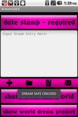 Screenshot of the application Pink Zebra Dream Safe - #3
