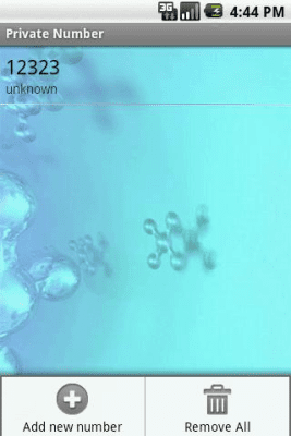 Screenshot of the application Private Sms Trial - #3