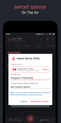 Screenshot of the application EUT VPN - Easy Unlimited Tunneling - #7