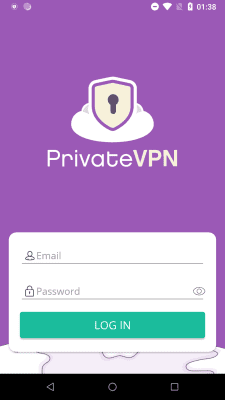 Screenshot of the application PrivateVPN - #1