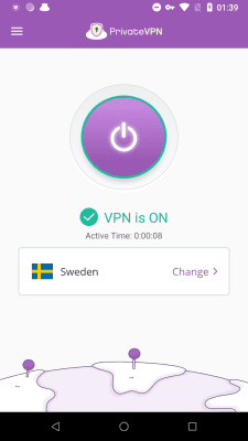 Screenshot of the application PrivateVPN - #3