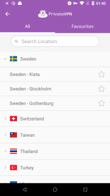 Screenshot of the application PrivateVPN - #4