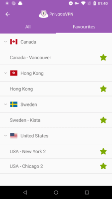 Screenshot of the application PrivateVPN - #5
