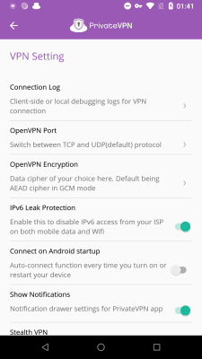 Screenshot of the application PrivateVPN - #6