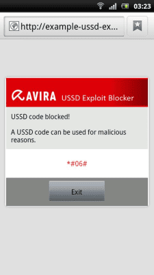 Screenshot of the application Avira USSD Exploit Blocker - #4