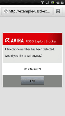 Screenshot of the application Avira USSD Exploit Blocker - #5