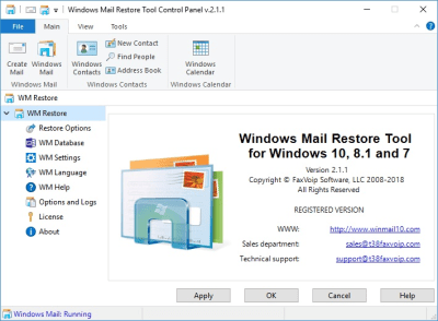 Screenshot of the application Windows Mail Restore Tool - #4