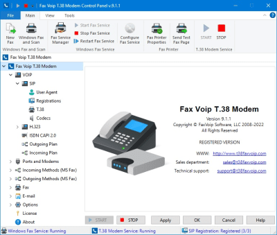 Screenshot of the application Fax Voip T.38 Modem - #3