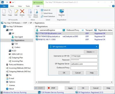 Screenshot of the application Fax Voip T.38 Modem - #4