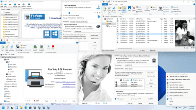 Screenshot of the application Fax Voip T.38 Console - #1