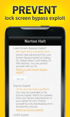 Screenshot of the application Norton Halt exploit defender - #2