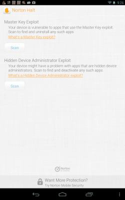 Screenshot of the application Norton Halt exploit defender - #5