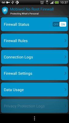 Screenshot of the application Mobiwol: Firewall without root - #1