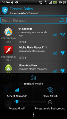 Screenshot of the application Mobiwol: Firewall without root - #3