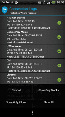 Screenshot of the application Mobiwol: Firewall without root - #4