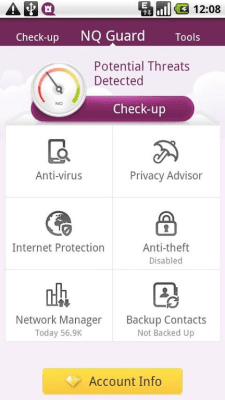 Screenshot of the application NQ Mobile Guard - #1