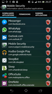 Screenshot of the application Mobile Security - #5