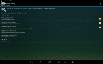 Screenshot of the application Mobile Security - #10
