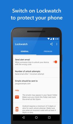 Screenshot of the application Lockwatch - #1