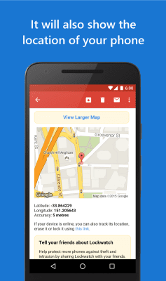 Screenshot of the application Lockwatch - #4