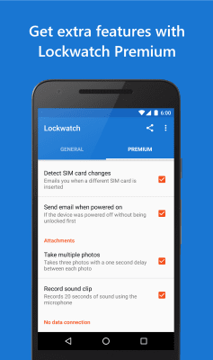 Screenshot of the application Lockwatch - #5