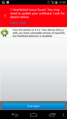 Screenshot of the application McAfee Heartbleed Detector - #4