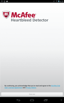 Screenshot of the application McAfee Heartbleed Detector - #6