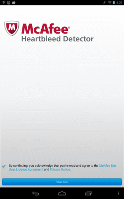 Screenshot of the application McAfee Heartbleed Detector - #7