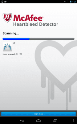Screenshot of the application McAfee Heartbleed Detector - #8
