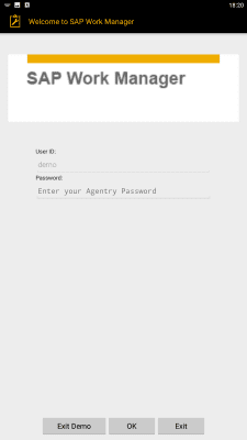 Screenshot of the application SAP Work Manager for Phone - #1