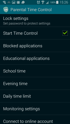 Screenshot of the application Parental Time Control - #2