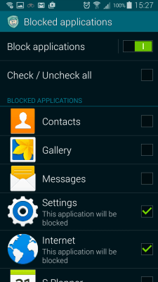 Screenshot of the application Parental Time Control - #3