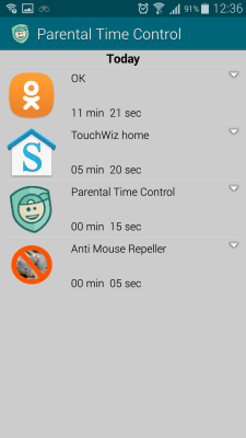 Screenshot of the application Parental Time Control - #5