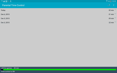 Screenshot of the application Parental Time Control - #8