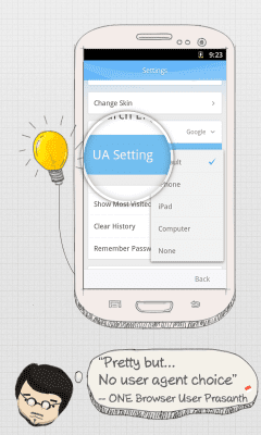 Screenshot of the application ONE Browser - #4