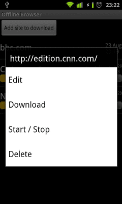 Screenshot of the application Offline Browser - #4