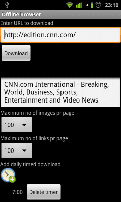 Screenshot of the application Offline Browser - #7