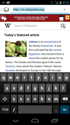 Screenshot of the application Orweb: Private Web Browser - #3