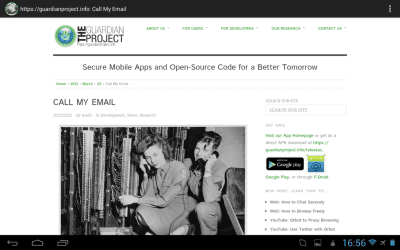 Screenshot of the application Orweb: Private Web Browser - #9
