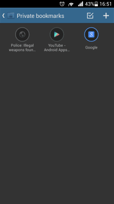 Screenshot of the application Private Bookmarks for Next Browser - #3