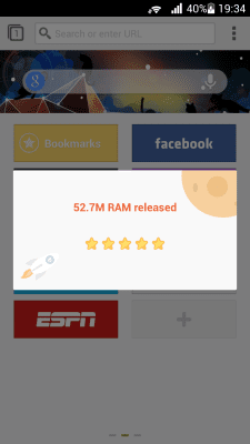 Screenshot of the application Browse faster for Next Browser - #3