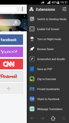Screenshot of the application Browse faster for Next Browser - #4