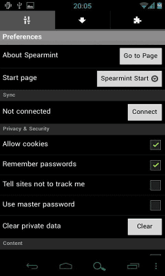 Screenshot of the application *Spearmint Legacy Browser* - #2