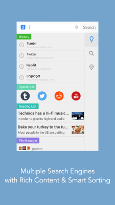 Screenshot of the application Mercury Browser for Android - #8