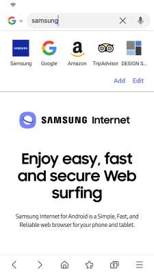 Screenshot of the application Samsung Internet Browser - #1