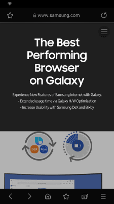 Screenshot of the application Samsung Internet Browser - #2