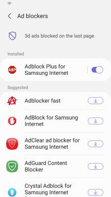 Screenshot of the application Samsung Internet Browser - #3