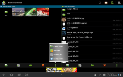 Screenshot of the application Browser for Cloud - #3